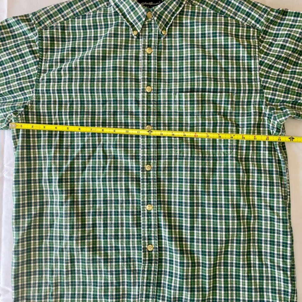 Eddie Bauer Men’s Green Plaid Long‑Sleeve Button‑Down Shirt - L - Picture 5 of 6